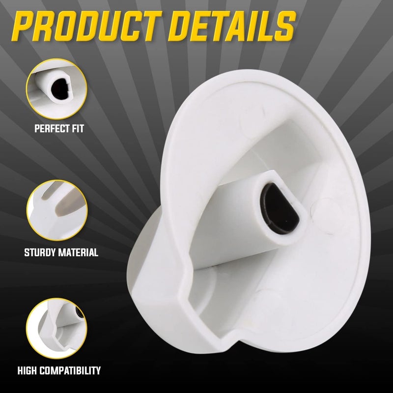 Seentech 134844410 Washer/Dryer Selector Knob - Compatible With Frigidaire, Westinghouse, Elec-trolux - Repalces: AP4339026, 1460965, 134844410, 134034900, 134034910 (Pack 2) - Image 3